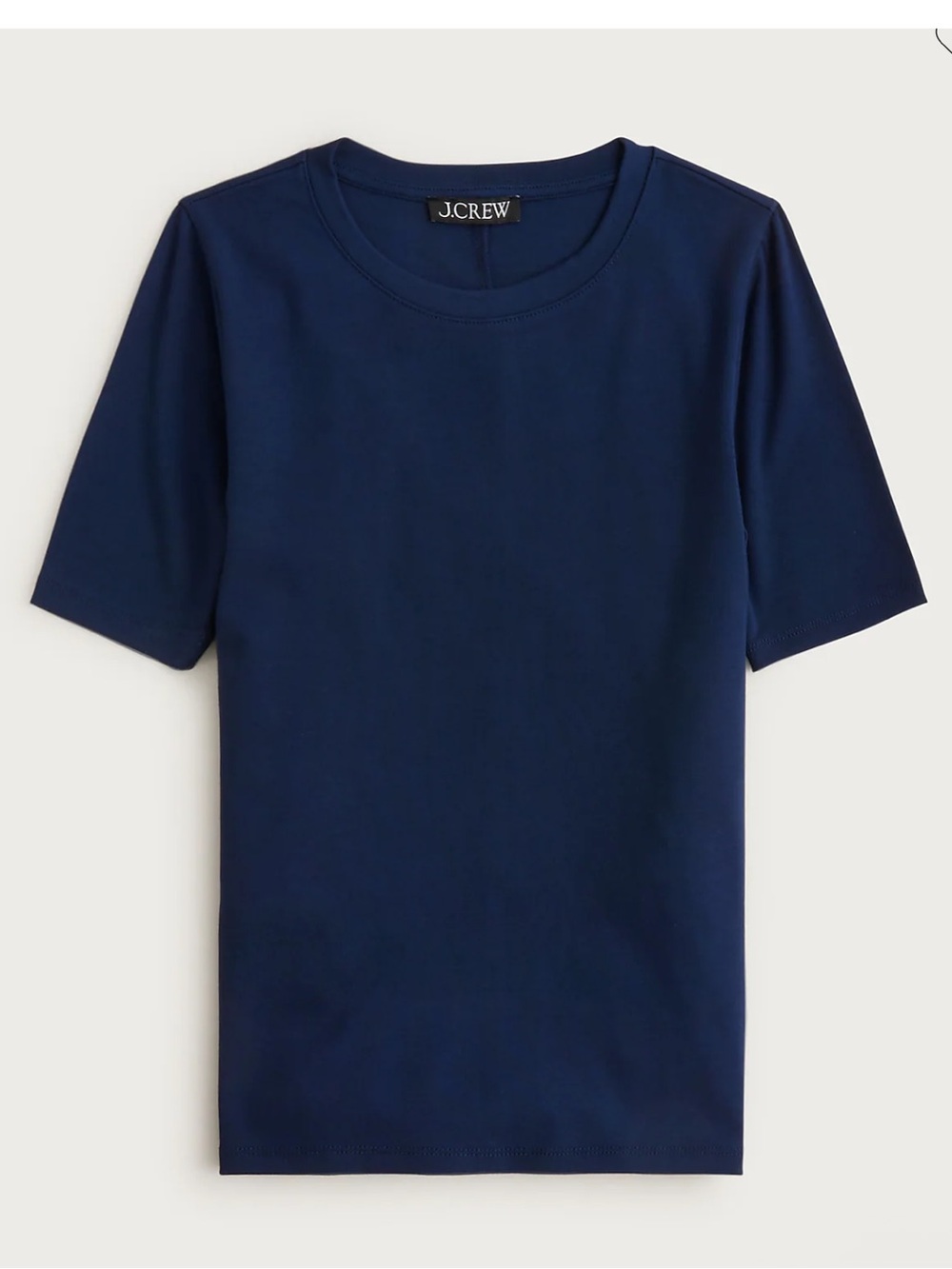 J. Crew Refined rib elbow-sleeve T-shirt - Navy